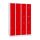 Rövidajtós acél öltözőszekrény, 8 rekeszes, 1950mmx1170mmx500mm, Szürke/piros színben