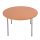 Kör alakú asztal, kör keresztmetszetű fém lábakkal, mmxmmx mm, Szürke/szürke színben