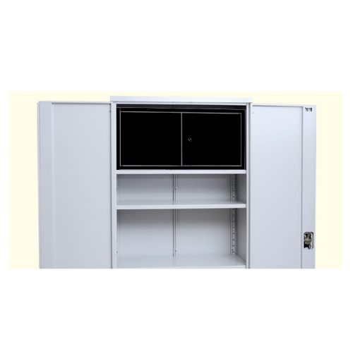 Belső szekrény redőnyös fém irattároló szekrényhez, 400mmx800mmx350mm, Fekete/fekete