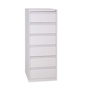 Kartoték szekrény, 6 fiókos, fiókonként 2 sor tároló, A5 méret, 1320mmx530mmx620mm, Szürke/szürke s