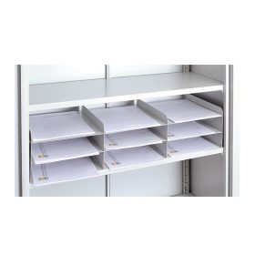   Iratrendező szárnyasajtós fém irattároló szekrényhez, 920mmx420mm, Szürke