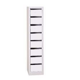   Fém levélszekrény, 8 rekeszes, mágneses ajtó, 1460mmx300mmx400mm, Szürke/szürke