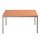 Téglalap alakú asztal kör keresztmetszetű lábakkal, 750mmx1000mmx600mm, Szürke/szürke színben