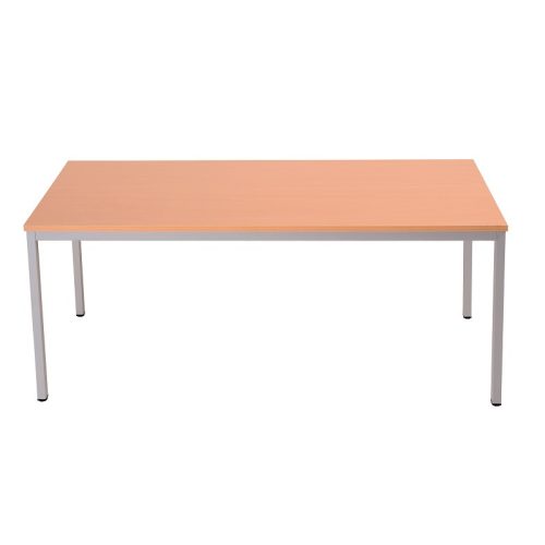 Téglalap alakú asztal négyzet keresztmetszetű lábakkal, 750mmx1600mmx600mm, Szürke/bükk színben