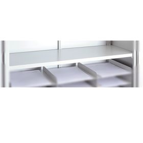   Polc redőnyös fém irattárolóhoz, 1200mmx460mm, Szürke/szürke