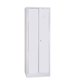 Tisztítószer tároló fém szekrény, szárnyas ajtóval, zárt aljjal, hengerzárral vagy lakatpánttal, ba