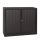Redőnyös fém irattároló szekrény, 2 polccal, 1050mmx800mmx460mm, Fekete/fekete
