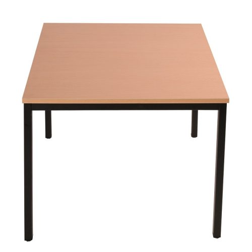 Négyzet alakú asztal kör keresztmetszetű lábakkal, 750mmx600mmx600mm, Fekete/bükk színben