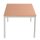 Négyzet alakú asztal négyzet keresztmetszetű lábakkal, 750mmx600mmx600mm, Szürke/bükk színben