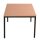 Négyzet alakú asztal négyzet keresztmetszetű lábakkal, 750mmx700mmx700mm, Fekete/bükk színben
