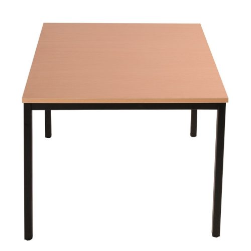Négyzet alakú asztal négyzet keresztmetszetű lábakkal, 750mmx800mmx800mm, Fekete/bükk színben