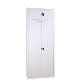   Felső szekrény szárnyasajtós fém irattároló szekrényhez, 400mmx1200mmx420mm, Szürke/szürke