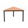 Háromszög alakú fémvázas asztal, kör keresztmetszetű fém lábakkal, 750mmx800mmx800mm, Fekete/bükk s