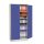 Szárnyasajtós fém irattároló szekrény 180 fokban nyíló ajtóval, 4 polccal, 1950mmx1200mmx500mm, Szürke/kék